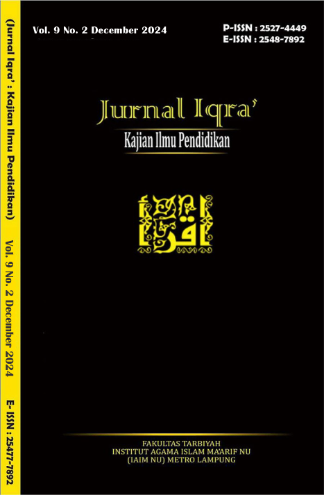 View Vol. 10 No. 1 (2025): Jurnal Iqra' : Kajian Ilmu Pendidikan